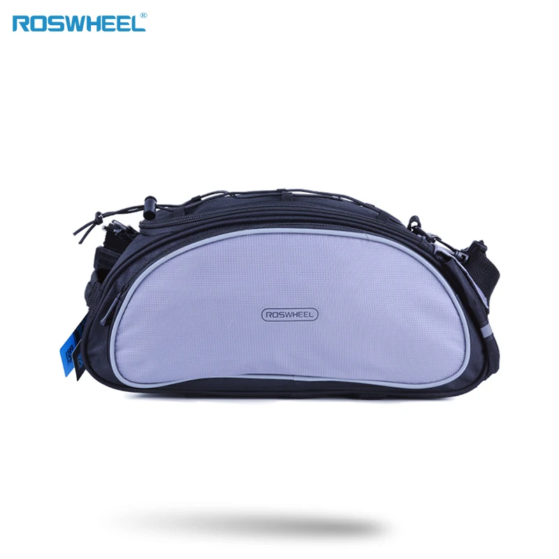 Best ROSWHEEL Bicycle Bag  Bike Trunk Bag Rear Seat Bag Pannier 13L Multifunctional Quick Release cargo bag 2