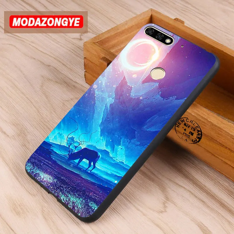 Для Huawei Honor 7c случае наслаждаться 8 чехол 5.99 &quotМягкие TPU задняя крышка телефона