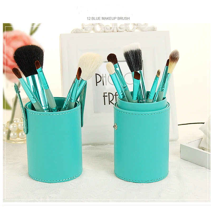 Black Portable Beauty Makeup Brushes Case Tool Set Foundation Eyeshadow Eyebrow Face Make Up Brush Fan 2018 Amazon Hot 12pcs 15 (8)