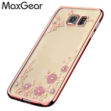 Secret Garden Телефон Случае Аксессуары Для Samsung Galaxy S5 S6 S7 Край Поднялся Золотой Каркас Диаманта bling Цветок Цвету Крышка роскошные