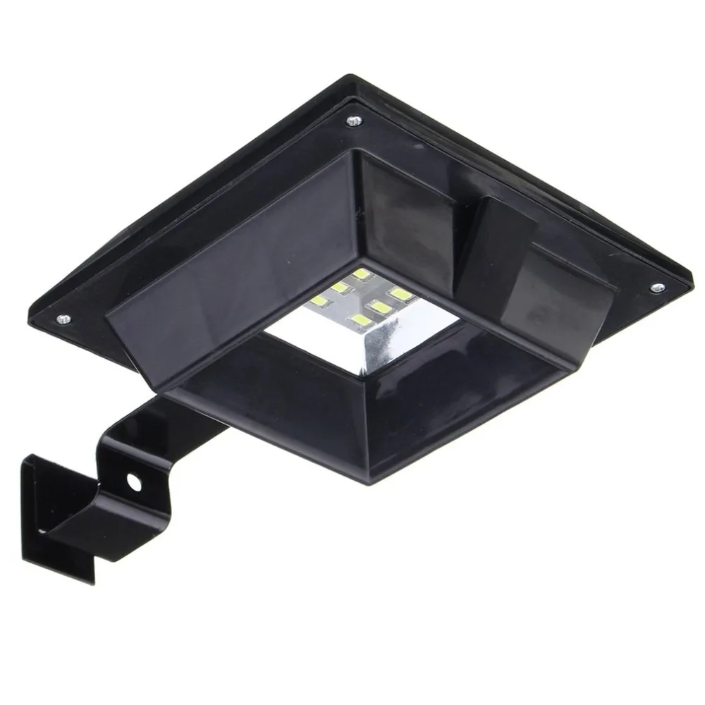 

Hot 6LED Porch Light Waterproof Solar Powered Lamp Wall Mount Lamp Light For Outdoor Wall Fence Pathway Garden Light