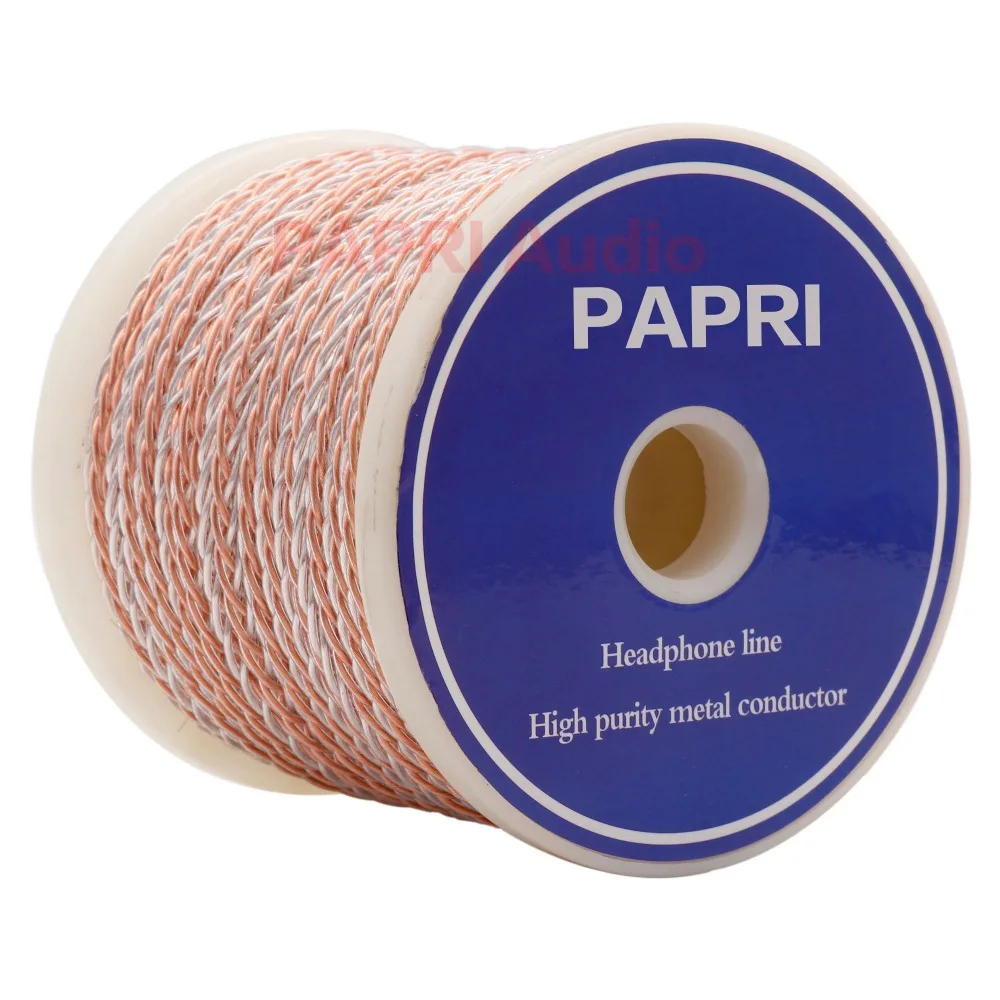 PAPRI DIY Upgrade Signal Line Cable OCC Silver Plated Wire Hifi Audio Line For Amplifer