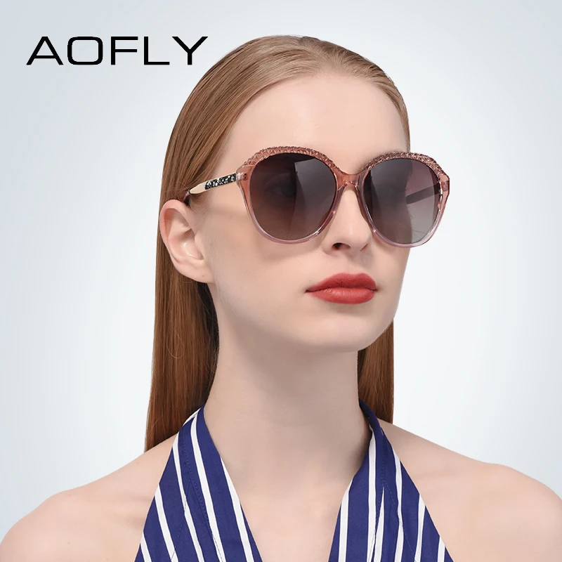 AOFLY, фирменный дизайн, поляризационные солнцезащитные очки для женщин, градиентные солнцезащитные очки для женщин, модные очки с овальными линзами, UV400, A133