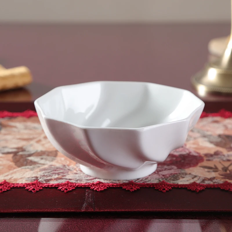 Рождественская белая керамическая чаша супа креативная Паровая рисовая чаша свежий фруктовый салат десертная чаша стиль посуда