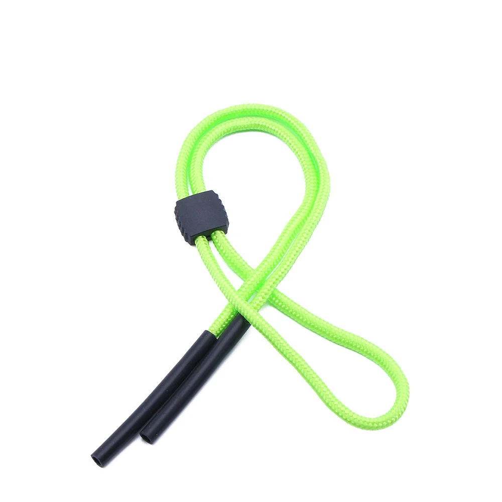 1 шт разводной Линзы для очков шейный ремень эластичные спортивные очки строка 5 цветов шнурки очки на веревке держатель фиксатор - Цвет: Зеленый
