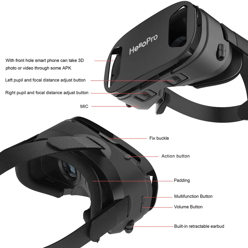 Наушники Обновление версии Очки виртуальной реальности 3D VR очки гарнитура шлемы игре коробки игры VR коробка