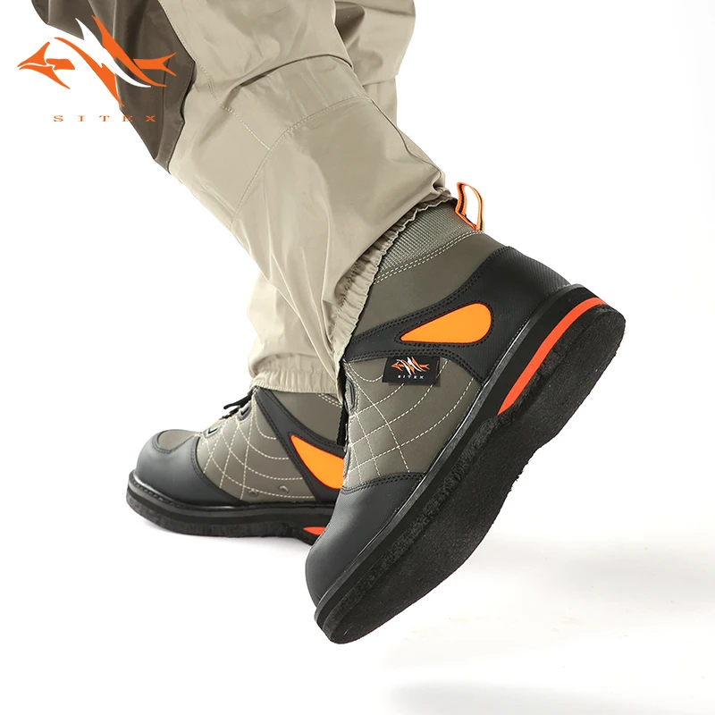 sitex Men's Fishing Hunting Wading Shoes Breathable Waterproof Boot Outdoor Anti-slip Wading Waders Boots