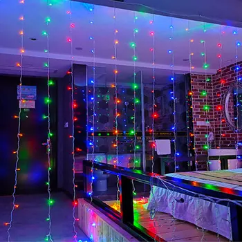 

3m LED Curtain String Fairy Light Shopwindow Lights 300 LED RGB icicle Lamp Night Decor for Bedroom Shop Wedding Valentine's Day