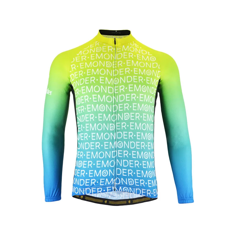 

EMONDER Men Cycling Jersey 2017 Pro Team Autumn MTB Road Bike Long Shirt Jersey Breathable Cozy Bicycle DH Cycling Clothing