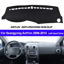 Cubierta de tablero de salpicadero de coche Ssangyong ActYon 2006, 2007, 2008, 2009, 2010, 2011, 2012, 2013, 2014