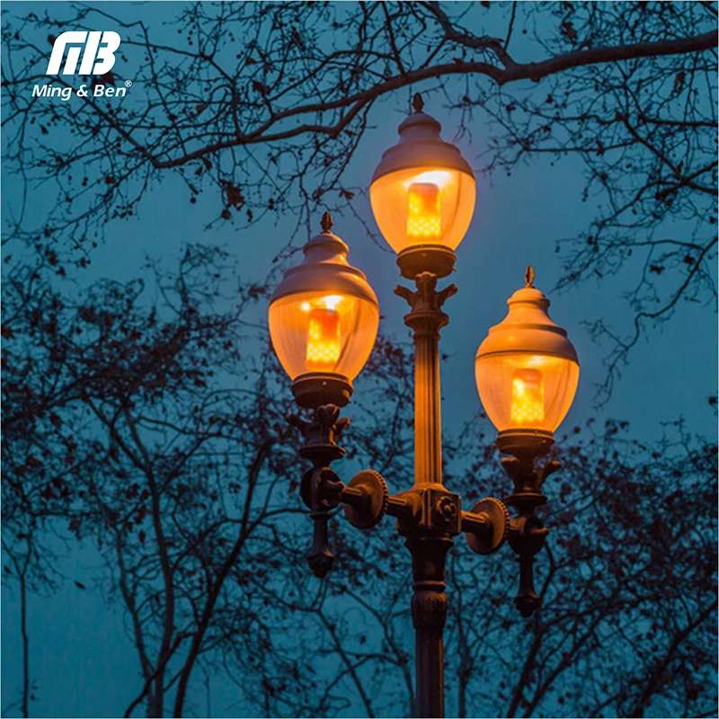

Dynamic Flame Effect LED Corn light Bulb Lamp 110V 220V E27 Simulation Fire Burning Flicker Replace Gas Lantern Decoration lamps