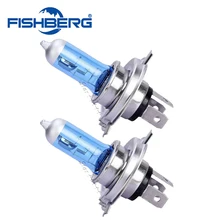 2 шт. H4 55 Вт 60 Вт галогенный 6000K светильник дальнего и ближнего света, головной светильник, авто P43T 6000K 12V ксеноновая белая лампа, автомобильные аксессуары