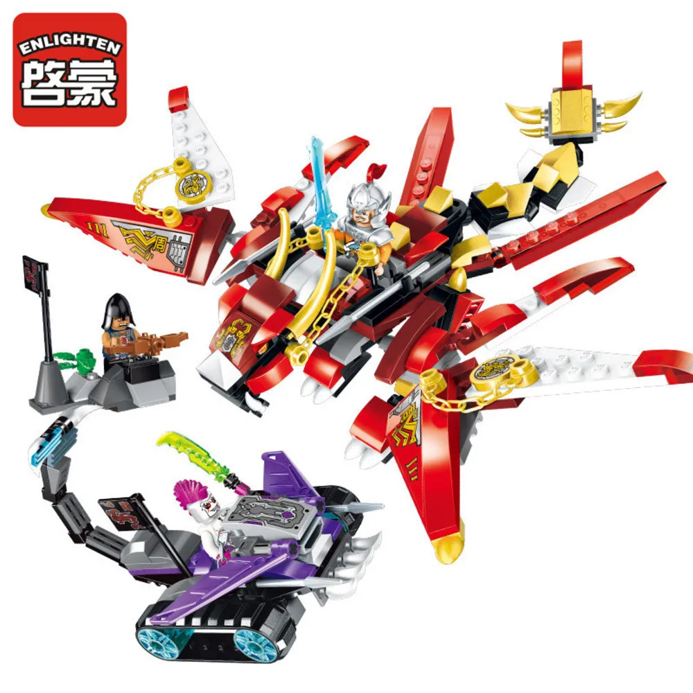 

Enlighten Building Block Creation of the Gods RED DRAGON 2 Figures 325pcs Educational Bricks Toy Boy Gift