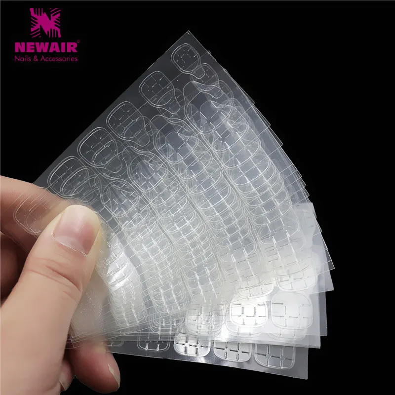 20 Sheet Small Adhesive Double Sided Glue Nail Stickers Super Sticky Transparent Tapes Suit