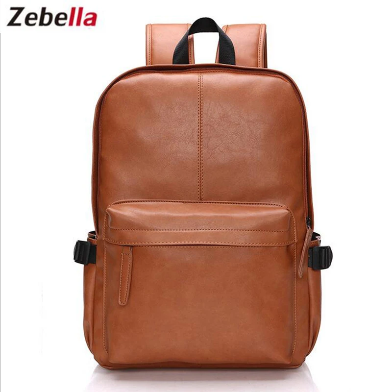 

Zebella New Men Backpack PU Leather Bags Men's Shoulder Bags Fashion Men Business Casual School Boys Vintage Kanken Mochila Bag