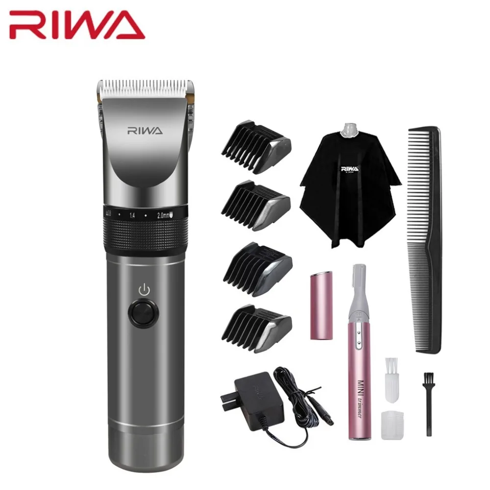 

Riwa Professional Hair Clipper 2000mAh Lithium Battery Aluminum 100-240V Hair Cutting Machine X9 Hair Trimmer Hair Shaver