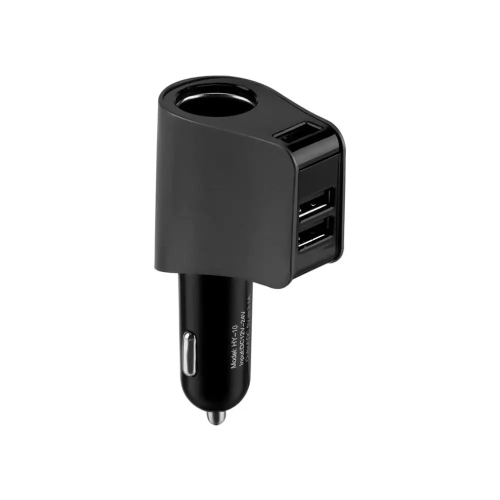 Onever 3.1A 3-USB адаптер питания Прикуриватель разъем USB Автомобильное зарядное устройство адаптер Поддержка умной быстрой зарядки - Название цвета: gray