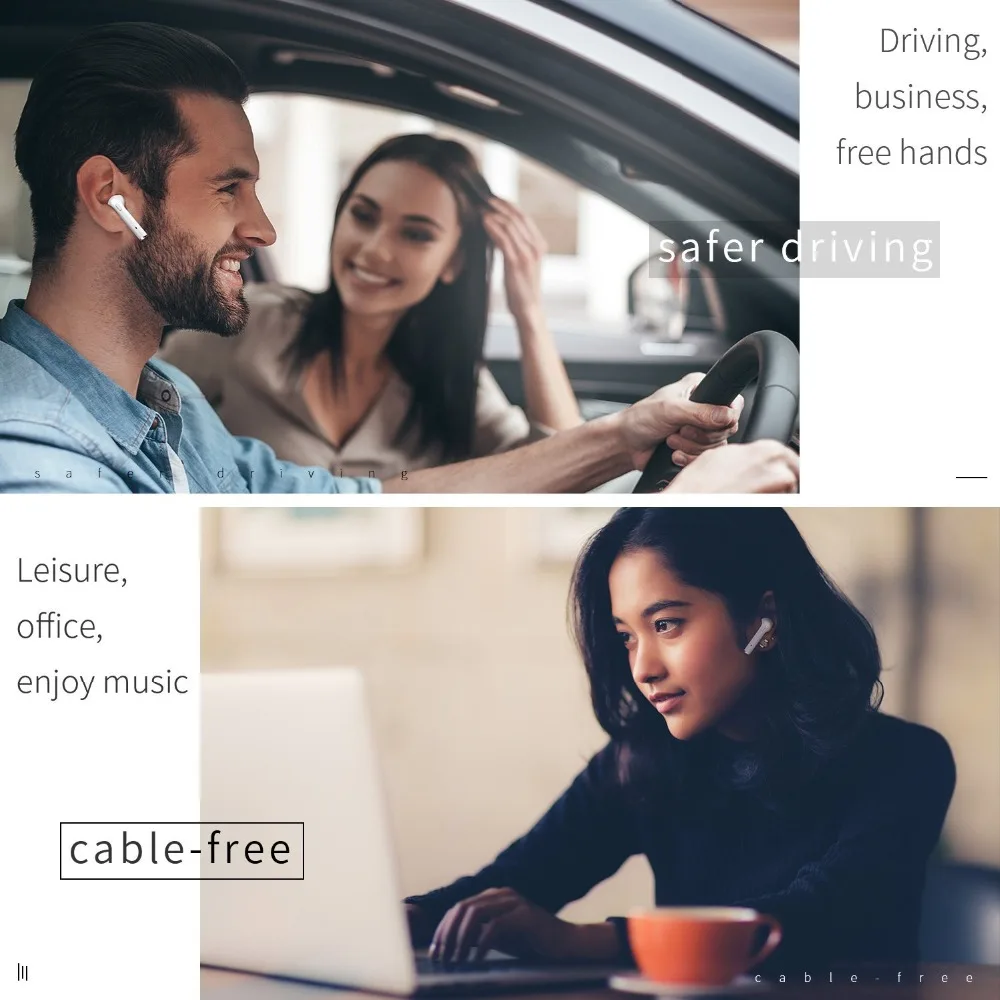 Bluetooth наушники Беспроводные спортивные стереонаушники GUSGU с шумоподавлением и