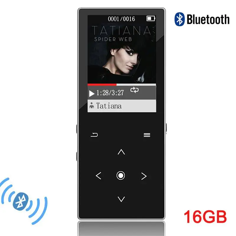 MP4 Player Bluetooth Touch Screen 16GB HIFI Lossless Music Player Built