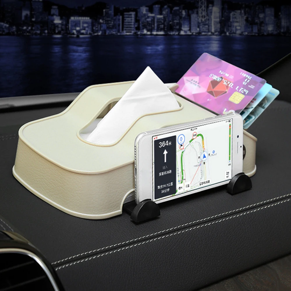 

Car Model Multi-function Tissue Box Home with Mobile Phone Bracket Holder Auto Car Accessories