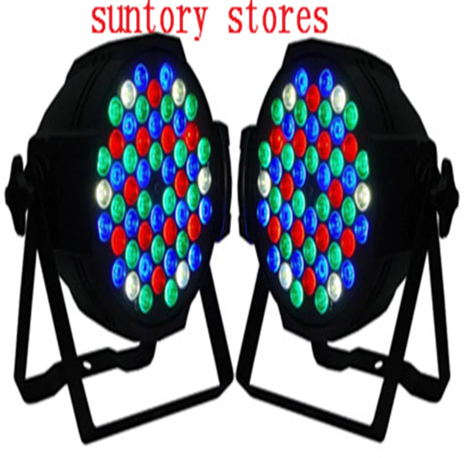 (2pcs/lot) 2016 hot sale 54pcs rgbw 3w led par can 54x3w stage lighting | Лампы и освещение