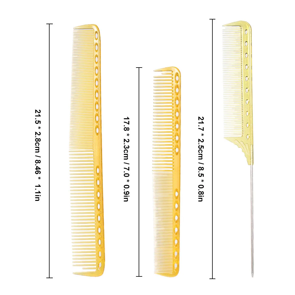 3 шт. салонная расческа пластиковая парикмахерская расческа для стрижки волос набор Профессиональная парикмахерская расческа
