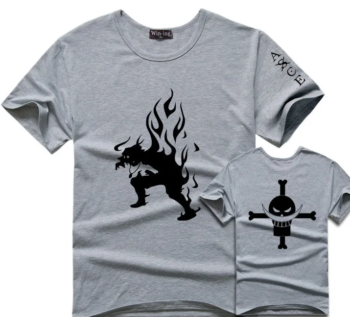 One Piece Ace T Shirt Men Cotton Tee Boy Anime T Shirts Portgas D Ace