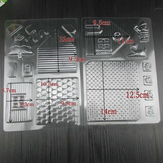 Christmas Candy House Mould With Santa Claus Deer Tree Chocolate Molds