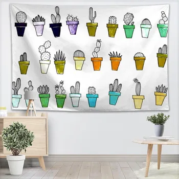 

Cactus Wall Tapestry 3D Printing Custom Your Pattern Yoga/Office/Sofa Tapestry Bedspread For Kids Room College Dorm Decoration