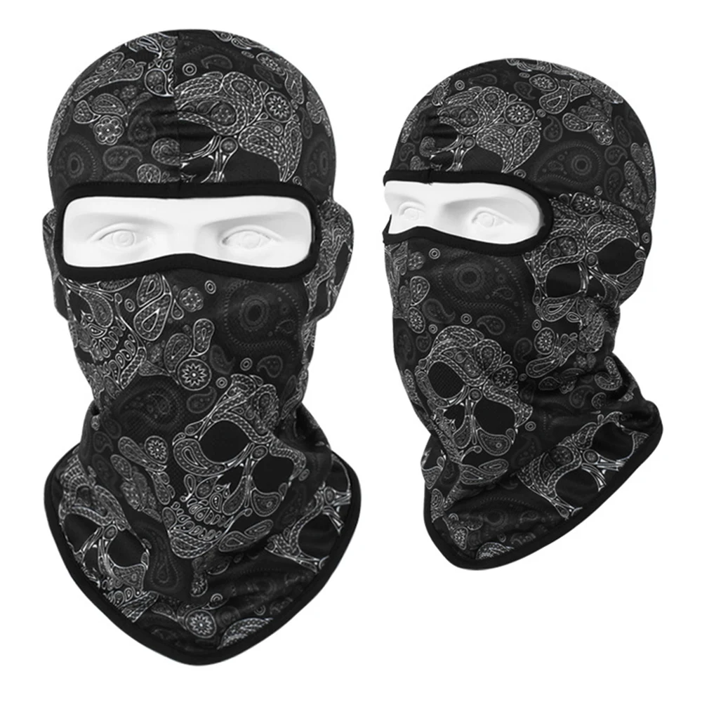 Новая Балаклава мотоциклетная маска мото шлем тактическая Балаклава маска для лица дышащая маска для лица мотоциклетный Байкерский шарф маска с черепом - Цвет: SBX01-02