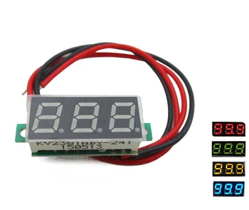

0.28" Super Mini Digital Red LED Display Voltmeter DC 3.5-30V 2 Wires Vehicles Motor Voltage Panel Meter Battery Monitor