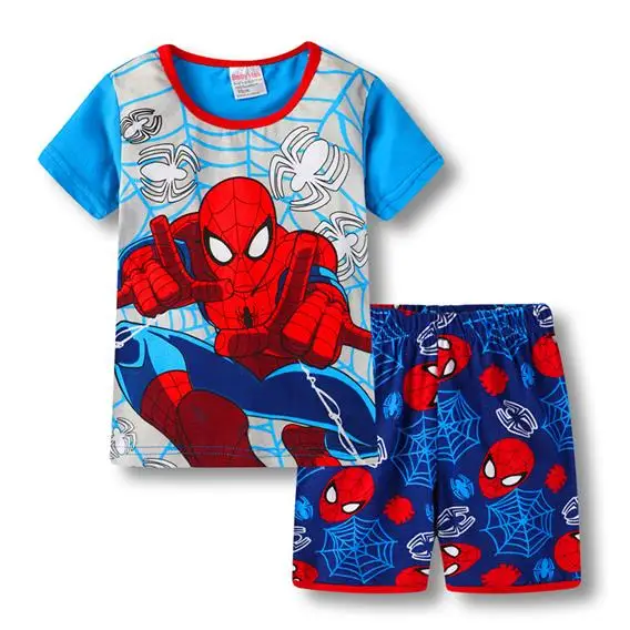 Детская Хлопковая пижама, детская одежда для мальчиков и девочек с героями мультфильмов, пижамы детские рубашки пижамы ft566 - Цвет: color at picture