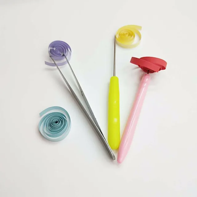 Download 3pcs Paper Craft Tool Set Quilling Paper Pen Tweezers Drill DIY Assorted Color Origami ...