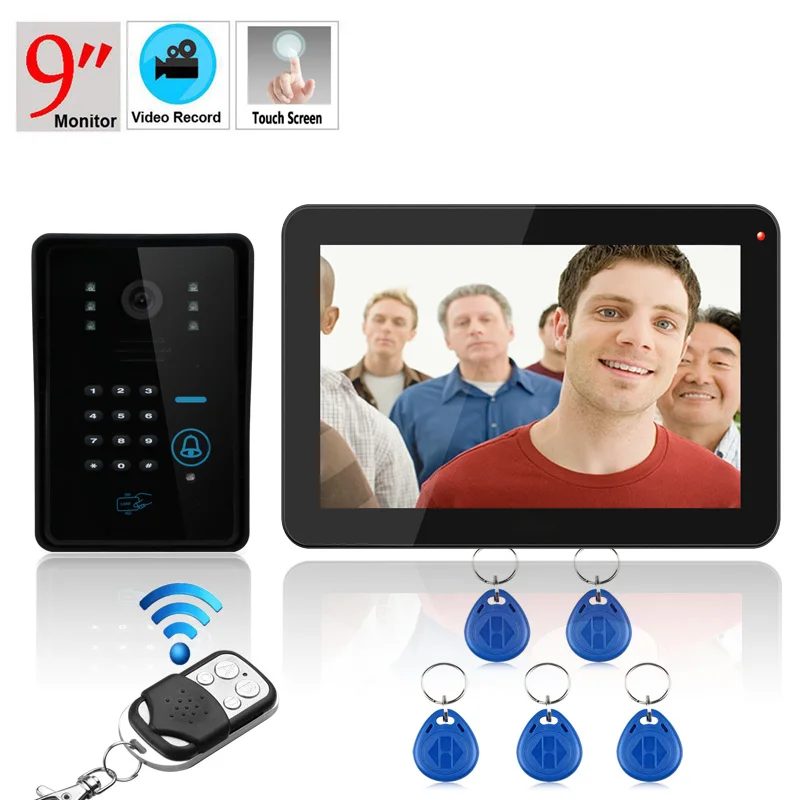 Free Shipping!ENNIO 9 inch 900TVL Color Password Record Video Door Phone Intercom with Keypad Wireless Remote Control Unlock Free Shipping!ENNIO 9 inch 900TVL Color Password Record Video Door Phone Intercom with Keypad Wireless Remote Control Unlock