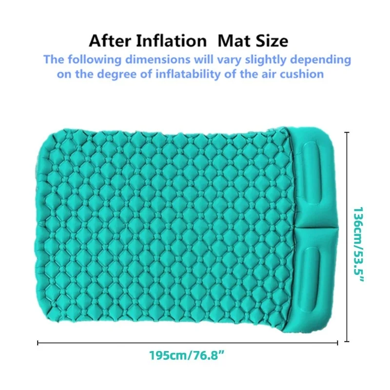 Double inflatable bed tent outdoor camping hiking fishing mat with pillow beach mat indoor and outdoor furniture rest mattress