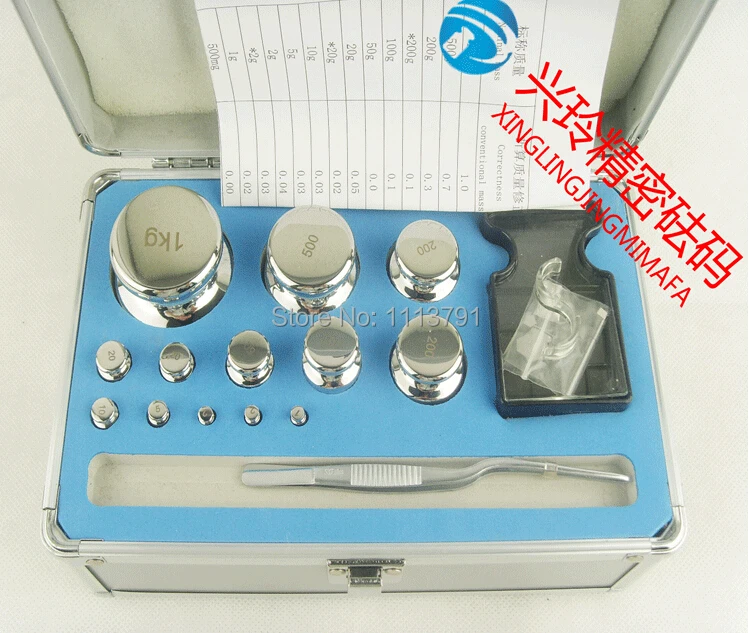

F1 Grade 25 pcs 1mg-1kg 304 Stainless Steel Digital Scale Calibration Weights Kit Set w Certificate, precision Packed