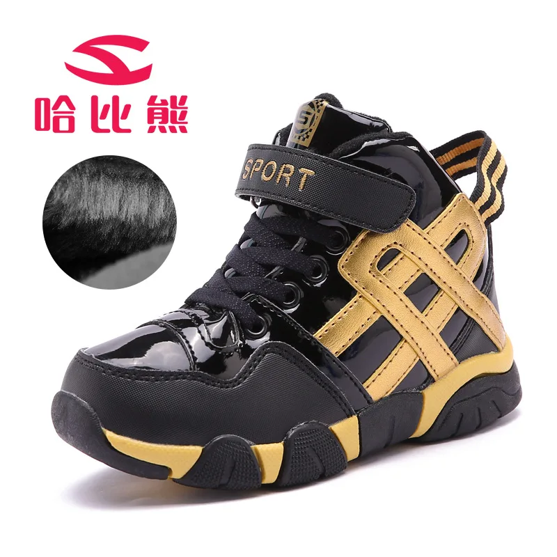 

Kids Winter Warm Sneakers Children Boots Boys and Girls Outdoor With Plush Casual Sports Shoes Kids Running Sneakers