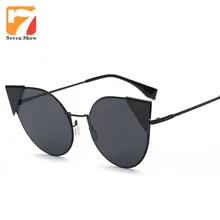 Moda Cat Eye Sunglasses Mujeres Diseñador de la Marca Gafas de Sol Para Las Señoras de La Vendimia Oculos Espejo Shades Mujer Lunette de Soleil