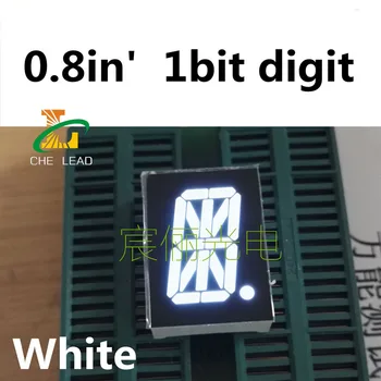 

High quality 0.8" 0.8in White 16 Segments display 27.7x20mm 0.8 inch digital tube 0.8inches 7 Segments digital display cathode