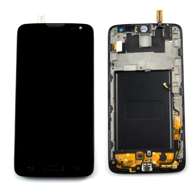 Black For LG L90 D405 D415 LCD Display Touch Screen Digitizer with Bezel Frame Assembly Replacements