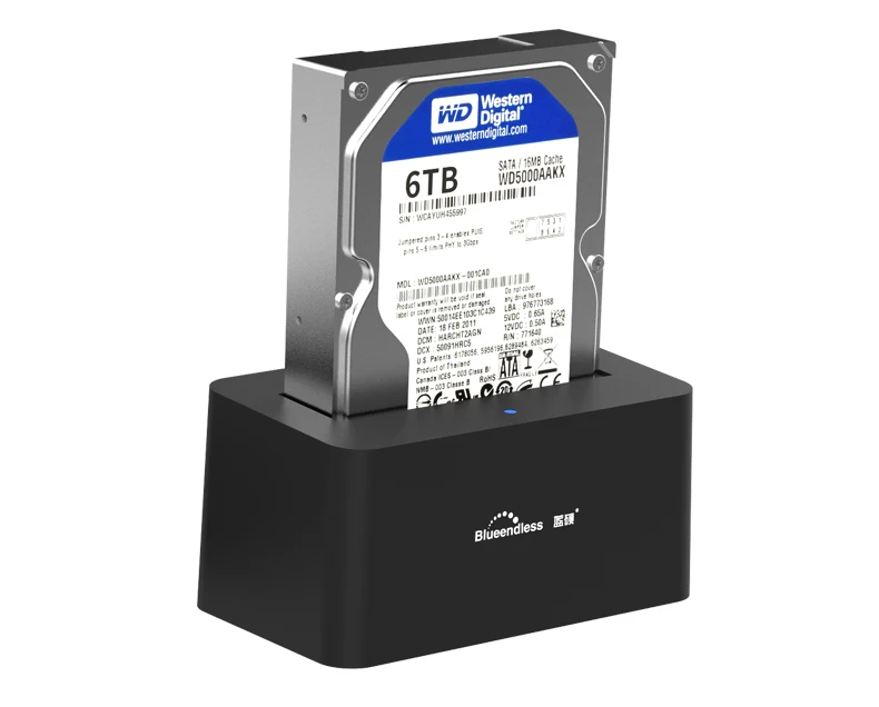 Blueendless HDD док-станция 2,5 ''3,5'' HDD корпус Play 1 отсек USB3.0 порт SATA интерфейс подключи и Поддержка Макс 8 ТБ HDD