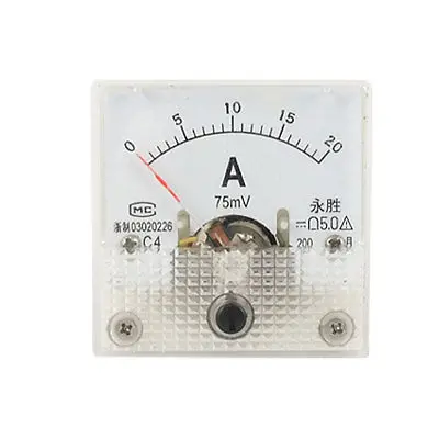 

91C4 DC 0-20A Current Ammeter Square Analog Panel Meter