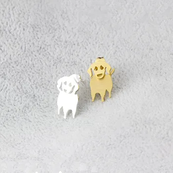 

10 Pairs Pitbull Dog Studs Earrings Lover Memorial Cute Puppy Earring Pet Charm Jewelry Promotional Holiday Gift For Women Girls