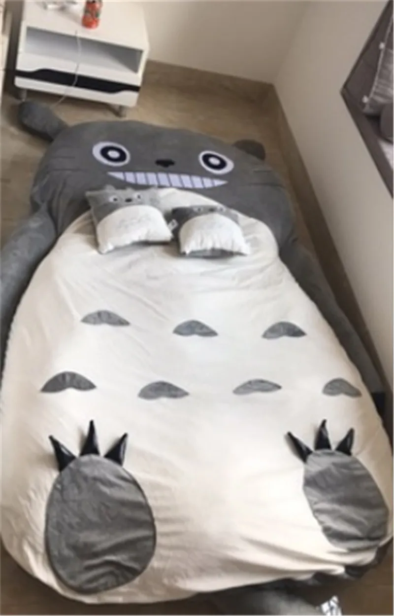 Pop Anime Totoro Sleeping Bag Soft Plush Large Cartoon Bed Tatami Beanbag Mattress9