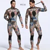 Mens spearfishing 3mm wetsuits Camouflage neoprene one piece scuba free diving suits with chest pad for cold water swimming ► Photo 3/6