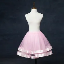 Цвета слоновой кости с короткими Свадебная юбка с эластичным поясом Свадебные Нижняя юбка трапециевидной формы мини Для женщин кринолин