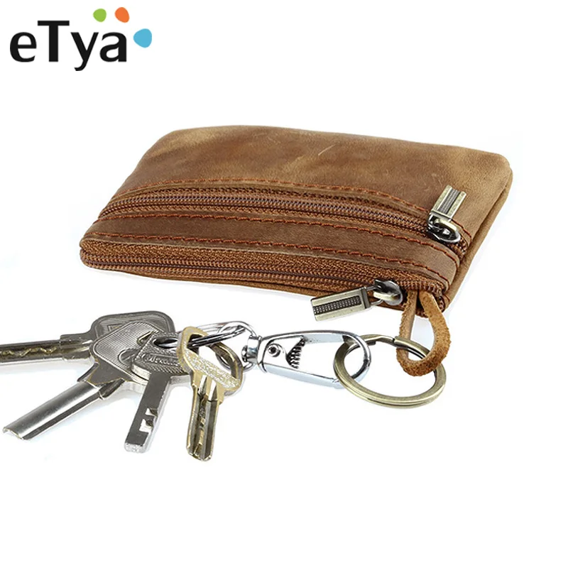 Genuine Leather Men Wallets Zipper Male Wallet Coin Purses Fashion