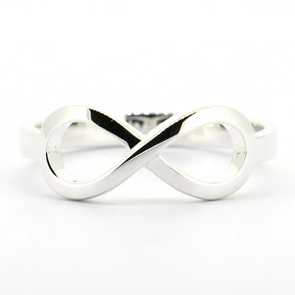 Хорошо сделанное твердое 925 пробы Серебряное Бесконечное Кольцо|silver infinity ring|infinity