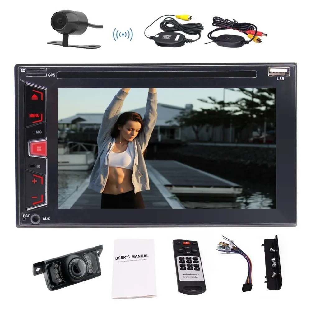 

Eincar Double 2 Din Car In-Dash Stereo Bluetooth HD screen AM FM Radio Audio Receiver DVD/CD/Steering Wheel Control/1080P video