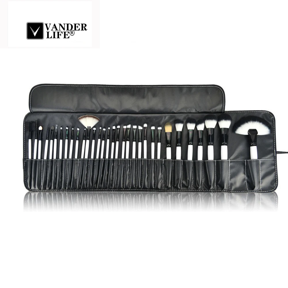 

NEW 36 PCS Complete Makeup Brush Set Professional Luxury Make Up Tools Kit Powder Blending brushes with leather bag Beauty Tools